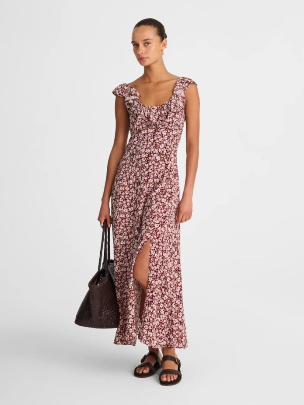 Madewell scoopneck maxi dress in floral